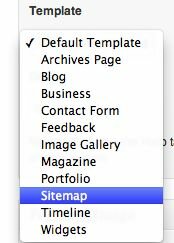 Just choose the Sitemap from the dropdown in a page. 