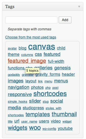 Tags can be used more liberally and sprinkled on your posts. 