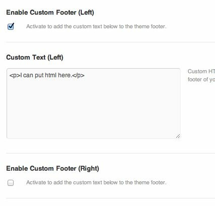 For the basic footer, there are just a few options as to what you can put in there. 