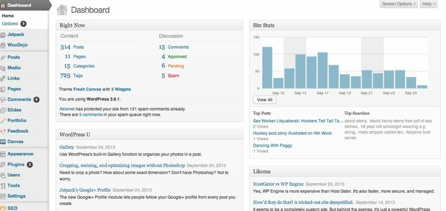 The WordPress Dashboard can be a handy page to get an overview of what's going on with your site. 