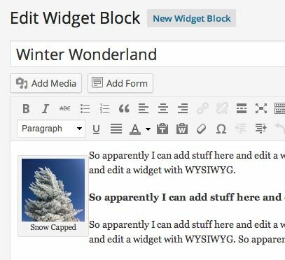 Creating or building a widget is as easy as creating a post. 