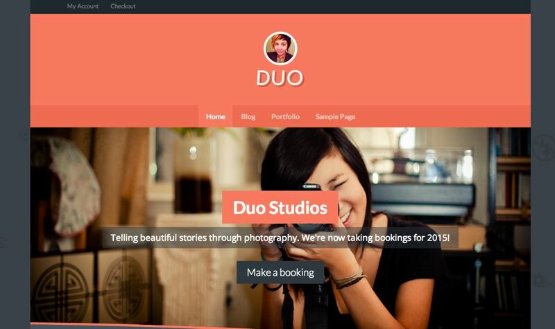 Duo is a Canvas child theme for small business that sell services.