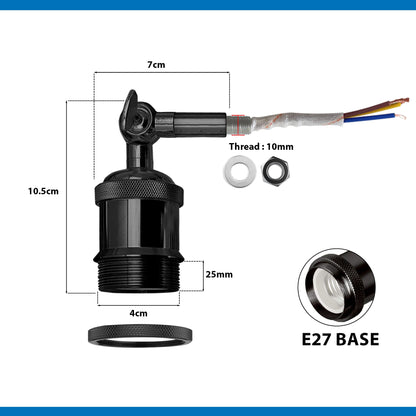 Wall Lamp holder Kit E27 base Bulb Holder Light Fitting~1438-4