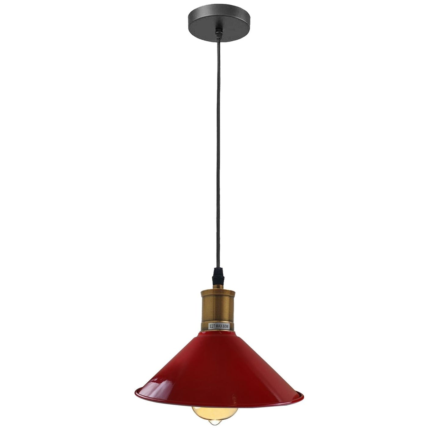 Vintage Industrial Ceiling Pendant Light Retro Loft Style Metal Shade Lamp~1420-18