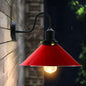 LEDSone Industrial Vintage Ratio Red Swan Neck Wall Light Indoor Sconce Metal Cone Shape Shade~3488-0