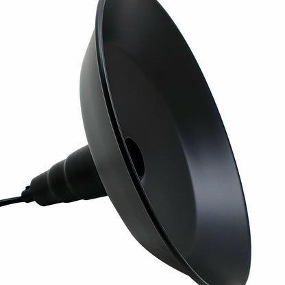 Industrial Matte Black Pendant Lighting Shade Bowl Shape Metal~3727-3