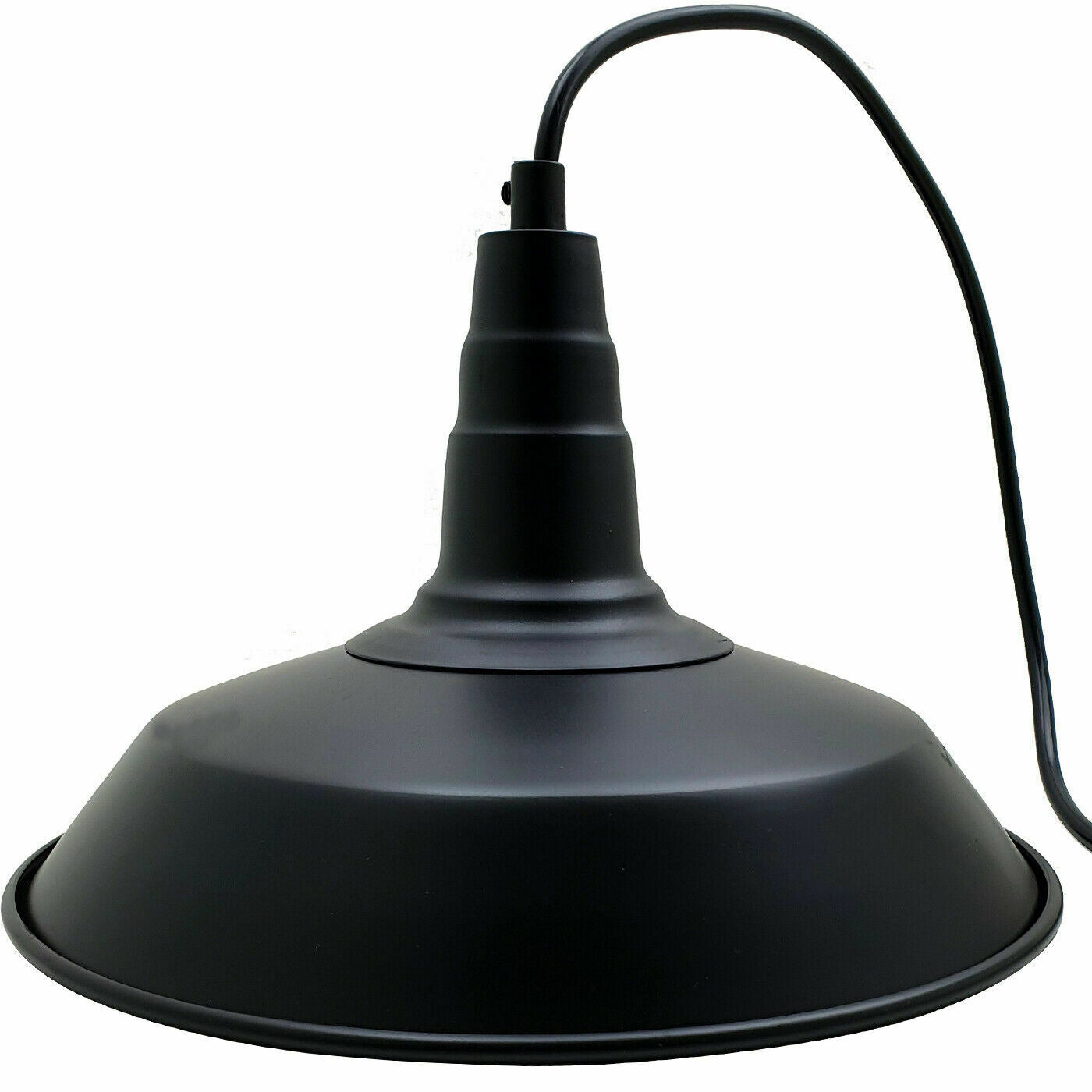 Industrial Matte Black Pendant Lighting Shade Bowl Shape Metal~3727-4