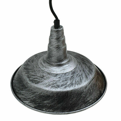 Metal Dome Ceiling Light Shade Versatile Décor Silver ~3721-2