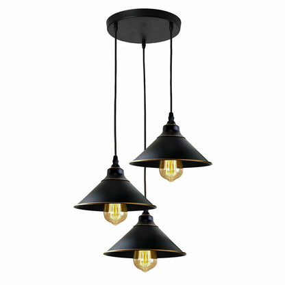 Black Cone Metal Cluster Pendant Light Shade~3708-2