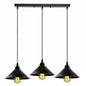 Industrial Vintage Ratio 3 head Rectangle Black cone Ceiling Pendent lights E27 Holder Chandelier~3707-3