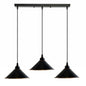 Industrial Vintage Ratio 3 head Rectangle Black cone Ceiling Pendent lights E27 Holder Chandelier~3707-2