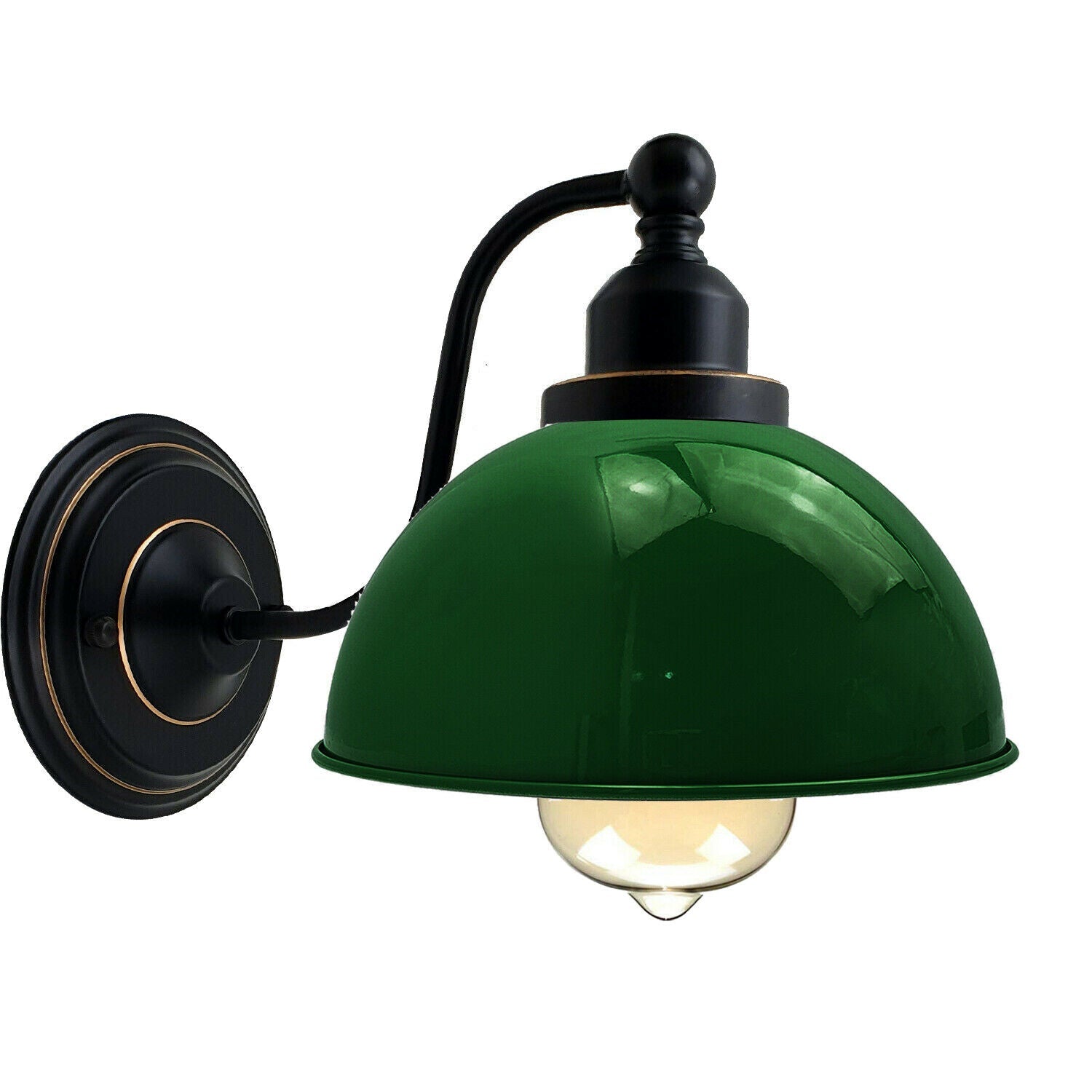 Industrial vintage Retro Green Wall Light Sconces E27 UK Holders~3699-0