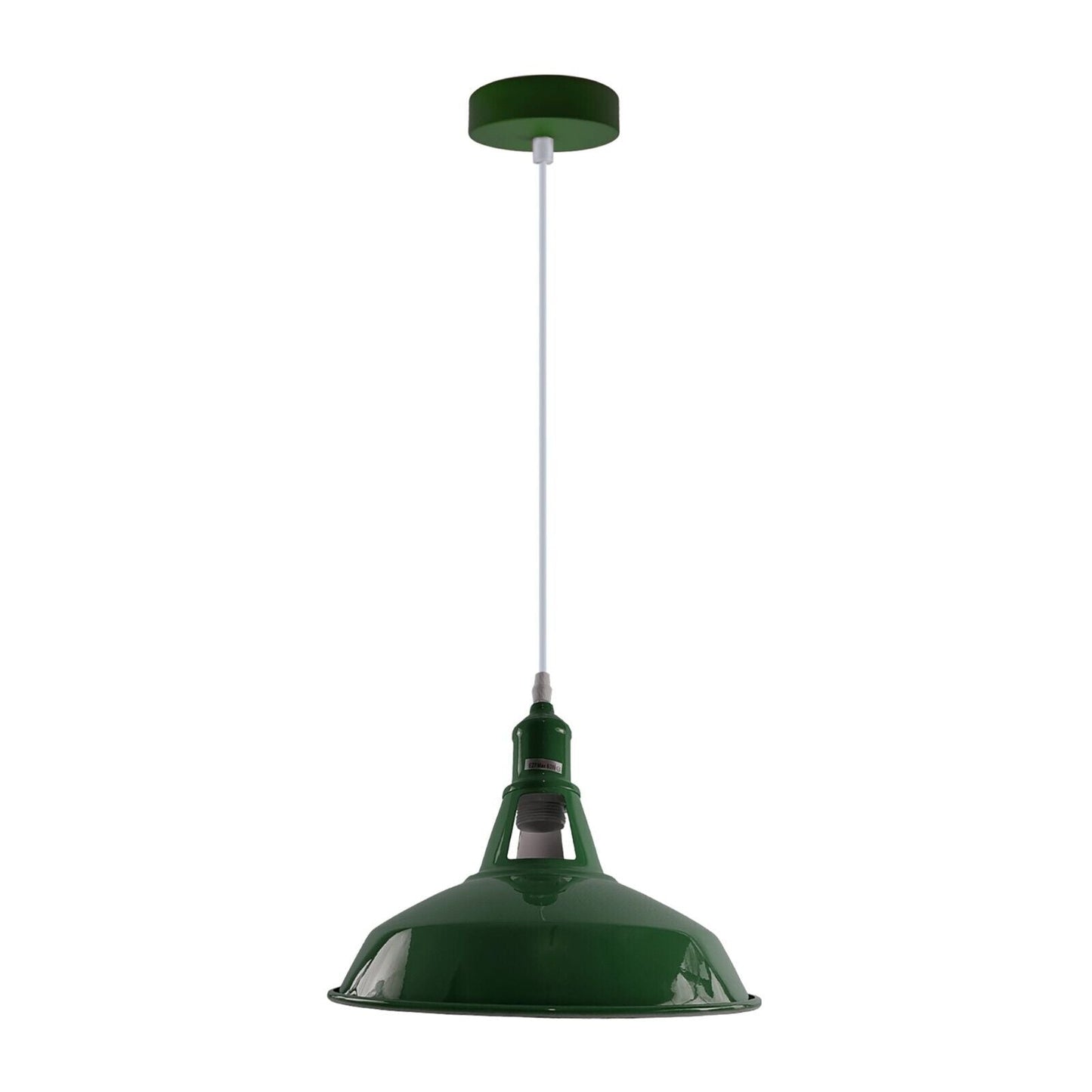 Industrial Vintage Modern Metal Retro  E27 Ceiling Green Barn Slotted Pendant Shade~3739-2