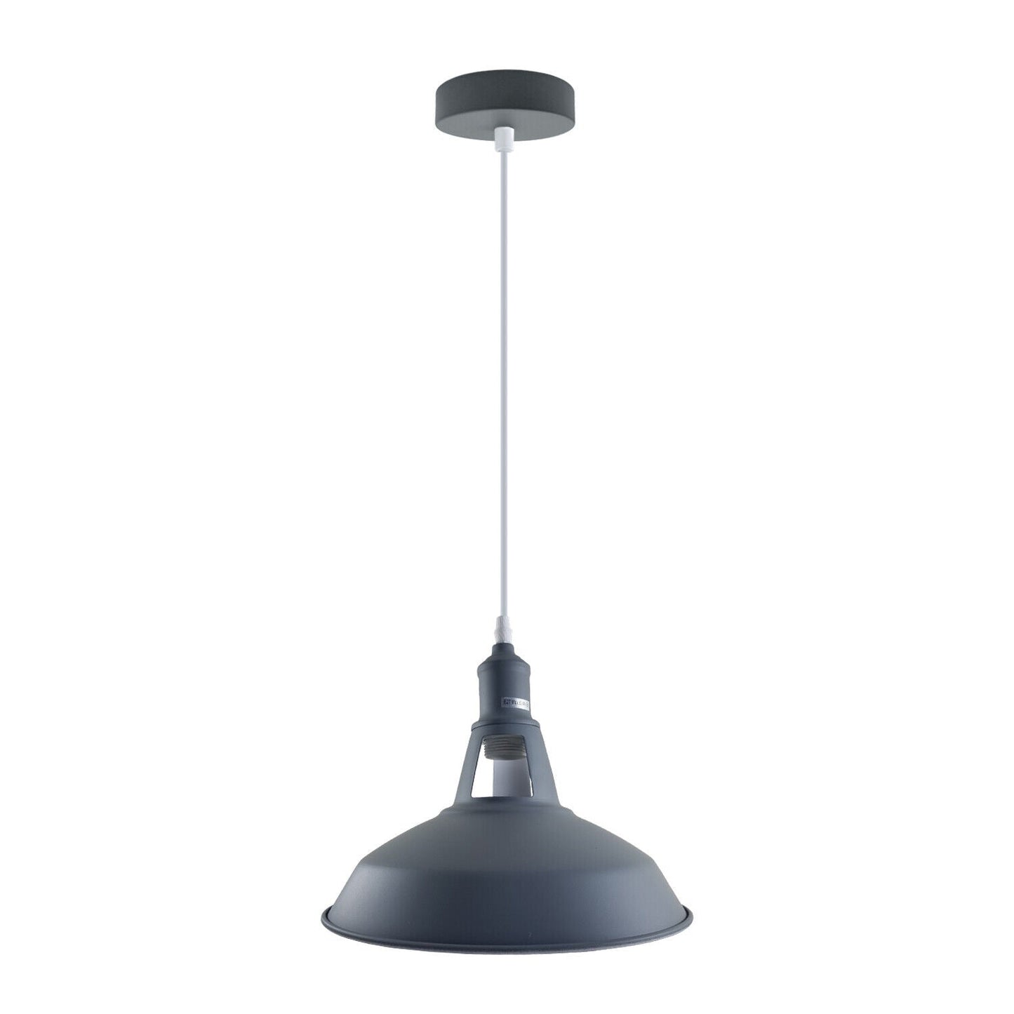 Industrial Vintage Modern Metal Retro  E27 Ceiling Grey Barn Slotted Pendant Shade~3737-2