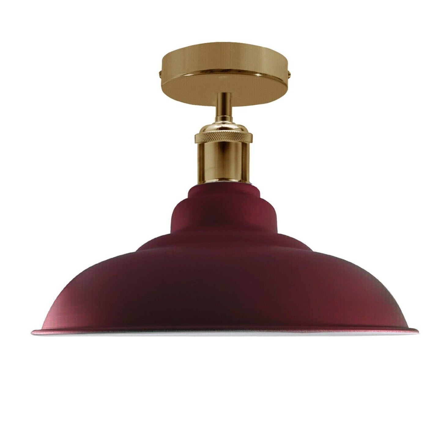 Industrial Vintage Retro Flush Mount Burgundy Ceiling Light ~3761-2