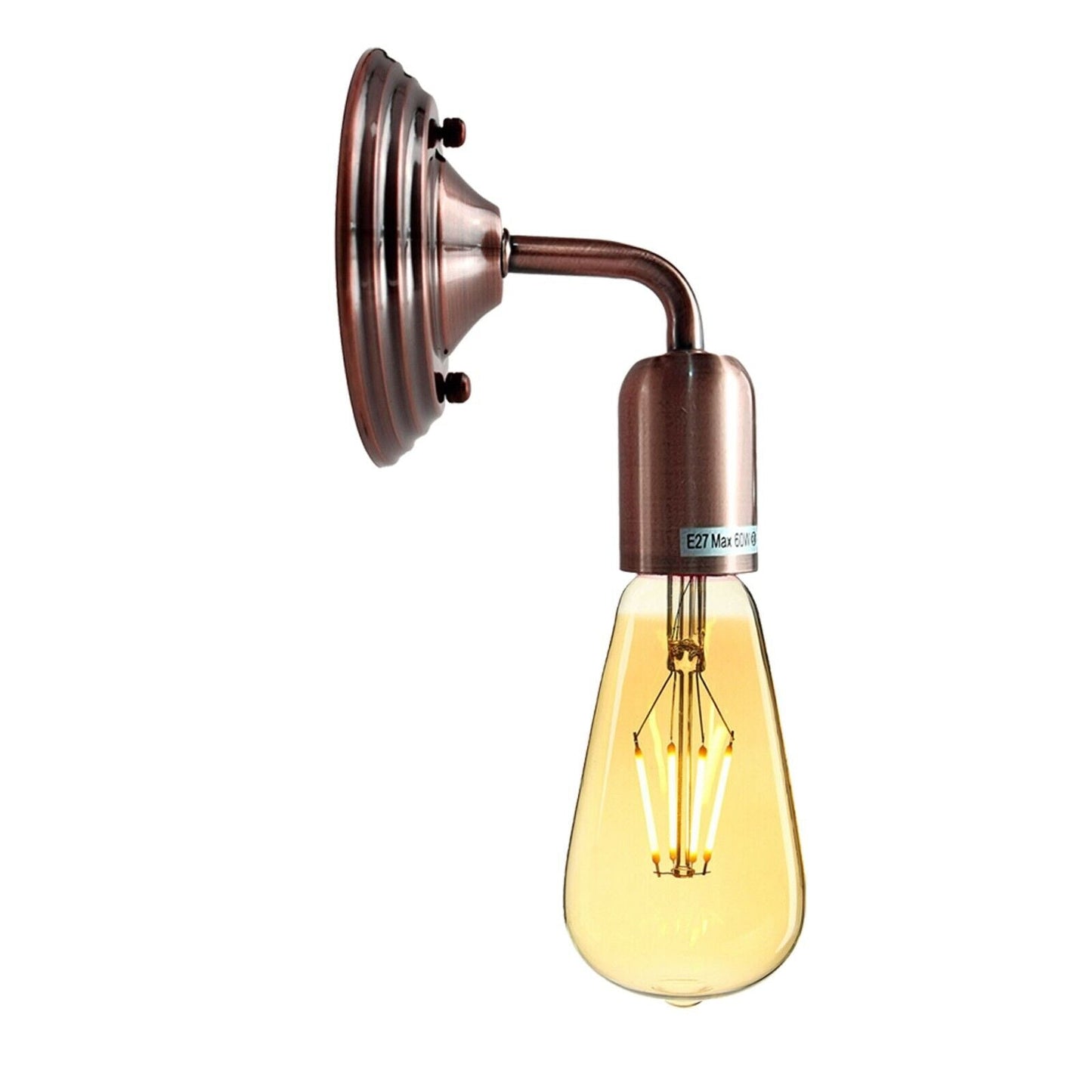 Industrial Vintage Retro Polished Sconce Copper Wall Light Lamp~3790-1