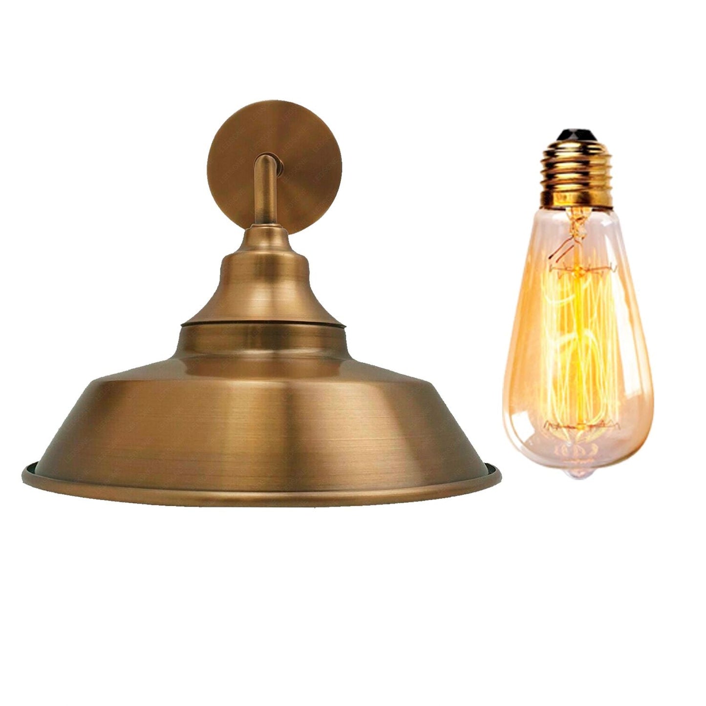 Industrial Vintage Retro Wall Lamp Indoor E27 Edison  Yellow Brass Lighting Sconces~3810-1