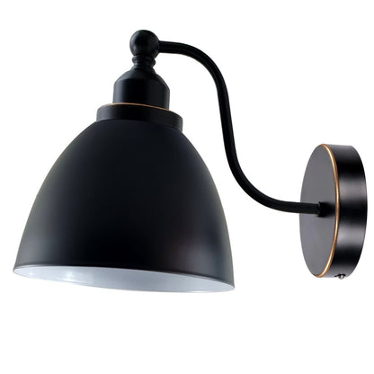 Industrial Vintage Modern Retro Swan Neck Metal Arm E27 Sconce Black Wall Mount Light~3911-0