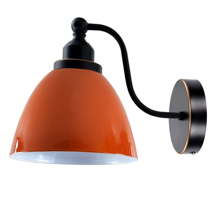 Industrial Vintage Modern Retro Swan Neck Metal Arm E27 Sconce Orange Wall Mount Light~3917-0