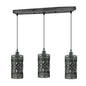 Industrial vintage Retro 3 way Rectangle Drum Cylinder various colours cage pendant~4016-7