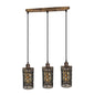 Industrial vintage Retro 3 way Rectangle Drum Cylinder various colours cage pendant~4016-0