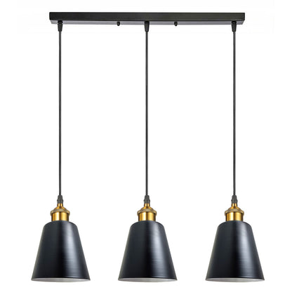 3 Head Black Vintage Industrial Ceiling Hanging Light Shade Loft Style Metal Ceiling Pendant~4059-1