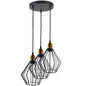 industrial Vintage Retro 3 head Round Ceiling Wire Cage Pendant Light~4053-1