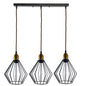 industrial Vintage Retro 3 head Rectangle Ceiling Wire Cage Pendant Light~4052-1