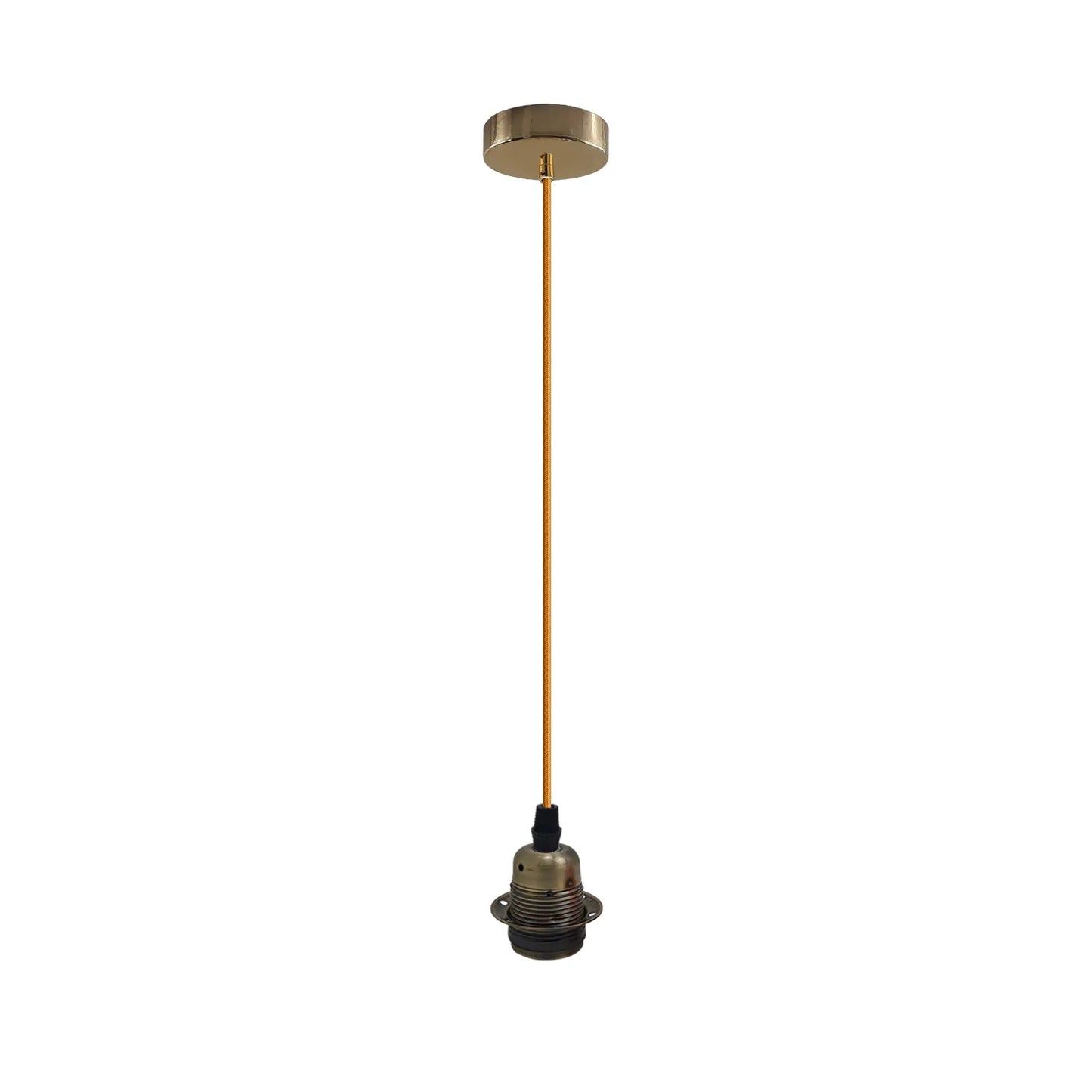 Green Brass Pendant Light E27 Lamp Holder E27 UK Holder Set with 2m Cable.~2335-3