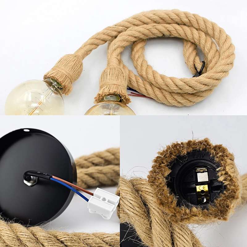 Rope Pendant light Double Head~4736-4