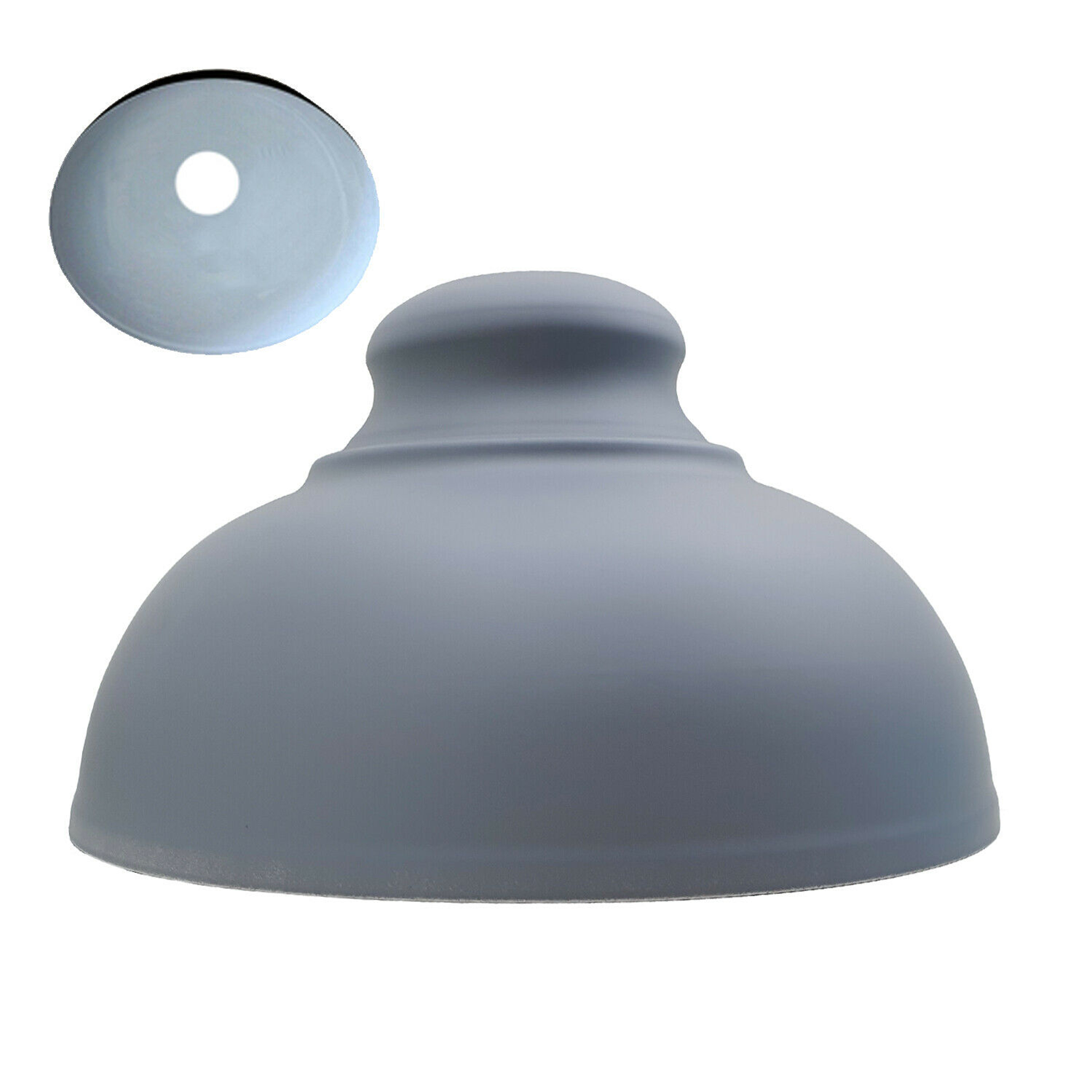 Grey Easy Fit Retro Pendant Light Shade Includes Shade Reducing Ring~2083-1