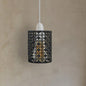 Industrial Black Drum Lampshade UK Metal Cage Easy Fit Lightshade~2425-0