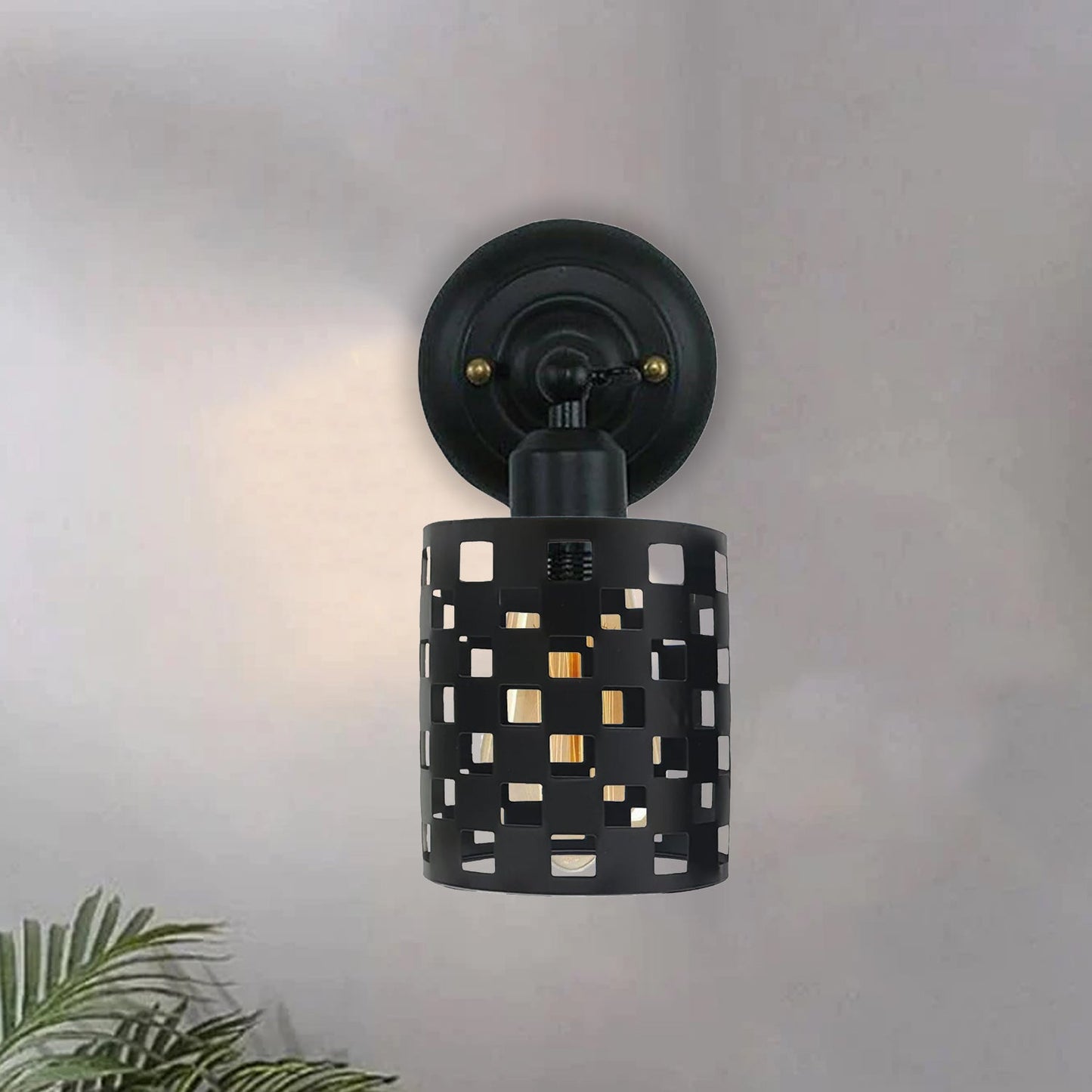 Industrial Black Cage Wall light~2568-4