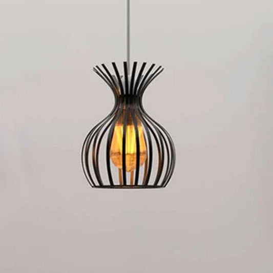 Modern Indoor Black Metal Wire Cage Lamp Shade~4762-0