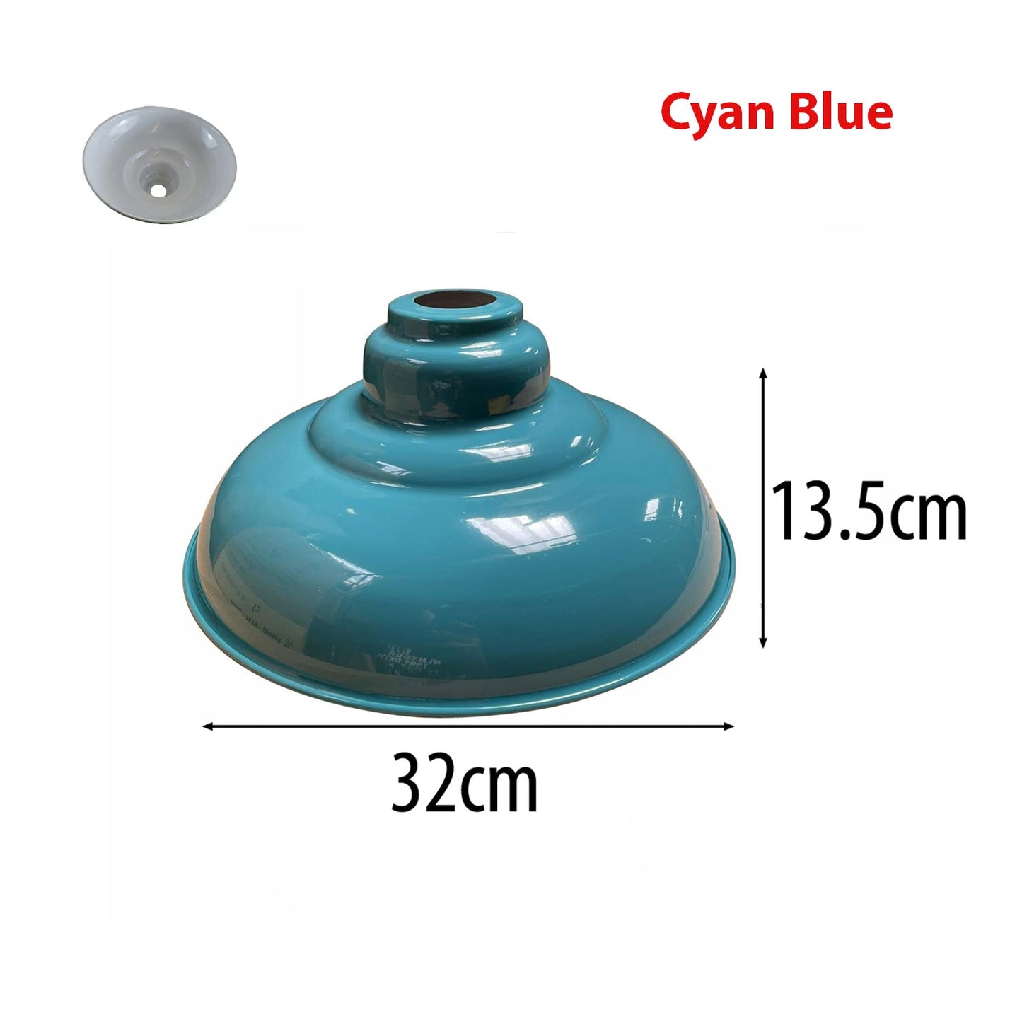 Cyan Blue Gloss Modern Metal Indoor Home Light Lampshade~1084-3