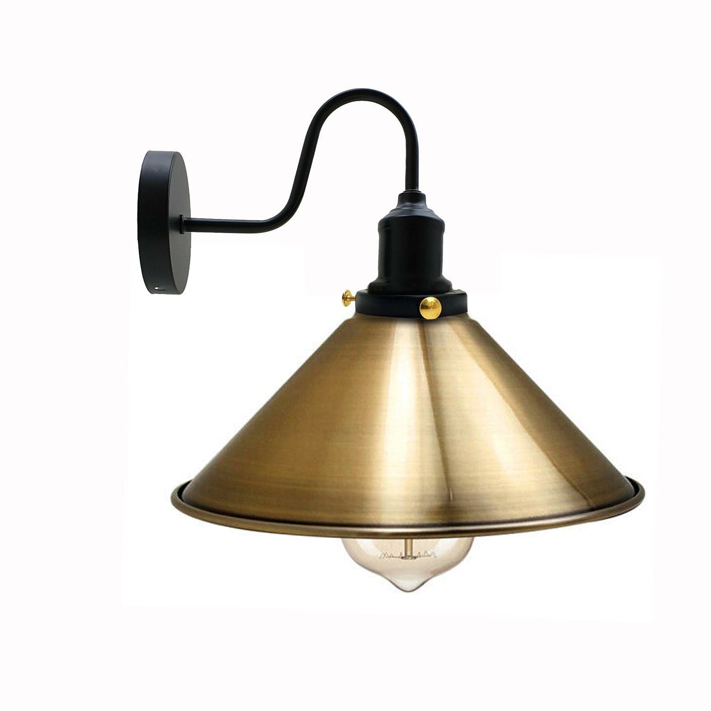 Vintage Industrial Metal Cone Shade Lighting Indoor Wall Sconce Light Fittings~3389-10