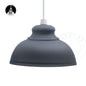 Grey Easy Fit Retro Pendant Light Shade Includes Shade Reducing Ring~2083-0