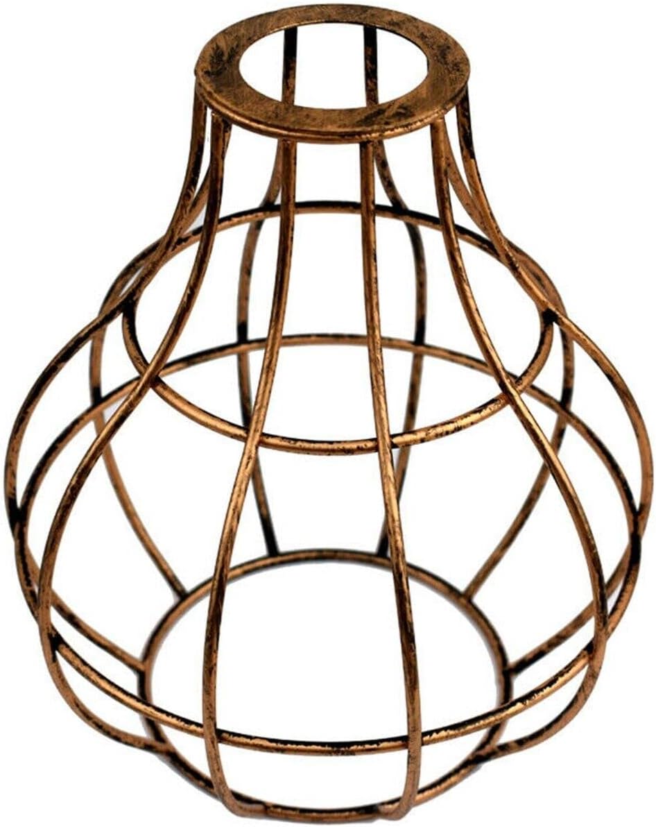 Wire Cage Brushed Copper Vintage Ceiling Light~2847-3