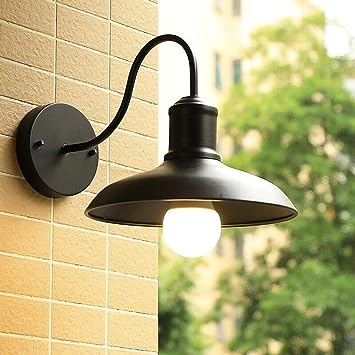 Black Industrial Wall Light Retro Wall Lamp Metal Shade~1875-1