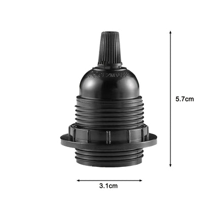 Black Bakelight with thread and without ring Lamp holder~3652-4