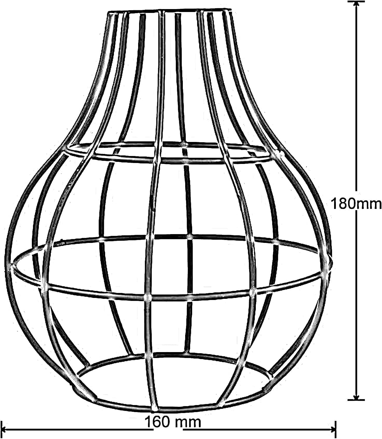 Wire Cage Brushed Copper Vintage Ceiling Light~2847-1