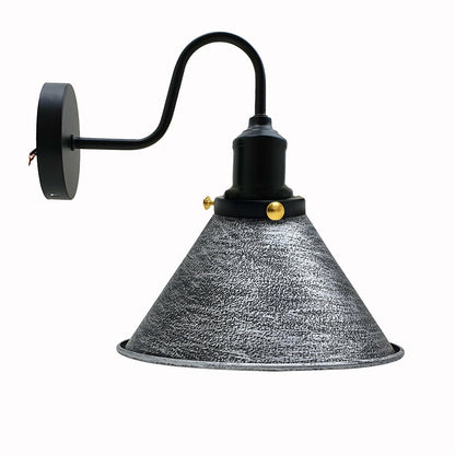 E27 Industrial Metal Wall Light Fitting Vintage Cone shape Wall Sconce~3388-12