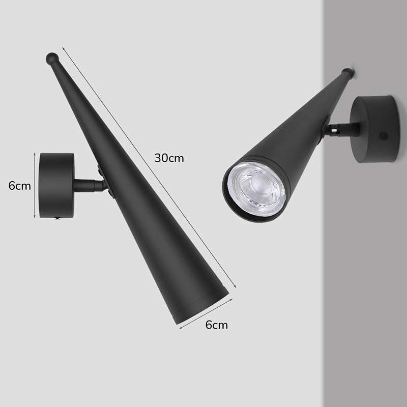 Modern LED Black cone shade GU10 Wall Lamp Aluminum Downlight~4598-2