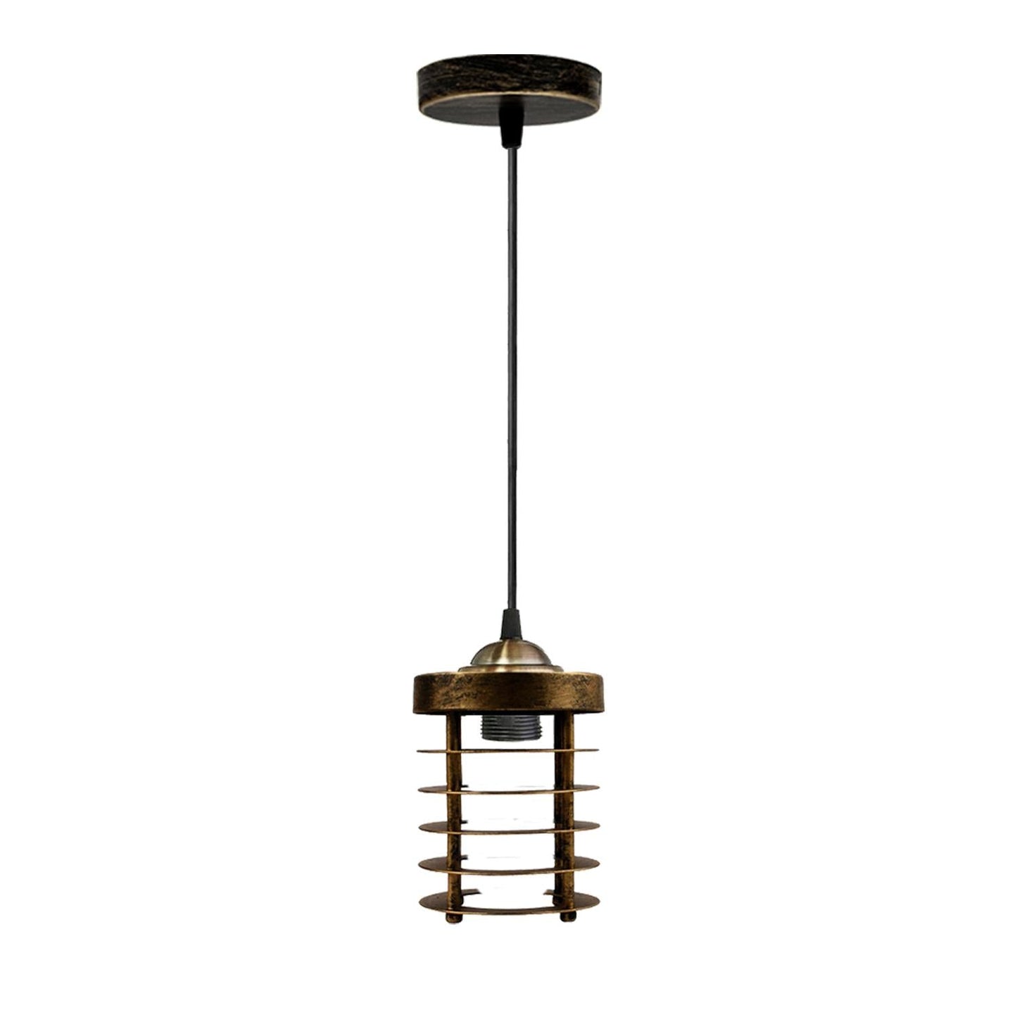 Industrial Vintage Pendant Light Retro Hanging Spiral Cage Mini~1442-8