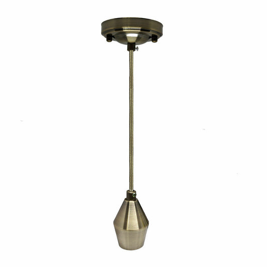 Green Brass E27 Braided Ceiling Pendant Light~3132-0