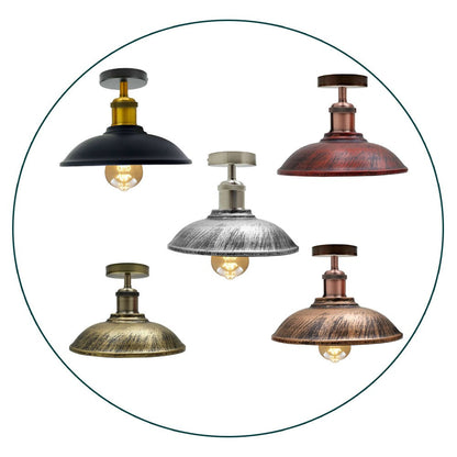 Industrial Style Rustic Vintage Ceiling Light Metal Flush Mount Lights ~1833-1