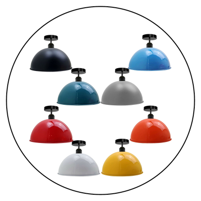 Industrial Vintage Dome Style Shade Light Fixtures ~3394-2