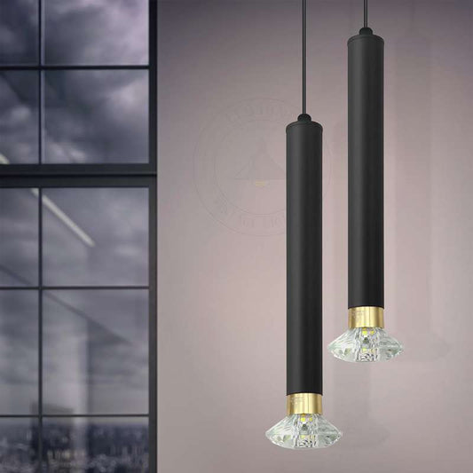 Modern Cylinder Black Long Tube Pendant Lights ~4602-0