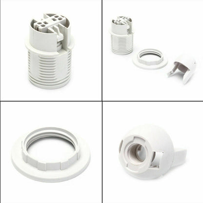 E14 Screw Lampshade Light holder Collar Ring Adaptor Bulb Holder White~1831-2