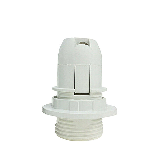 E14 Screw Lampshade Light holder Collar Ring Adaptor Bulb Holder White~1831-0